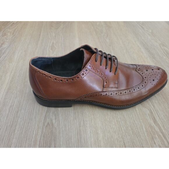 New Stacy Adams Dunbar Tan Brown Wingtip Oxfords 11.5 main image 5